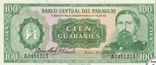 Billetes de 100 Guaraníes